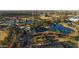 Aerial view of community with lakes, park, and playground at 1237 E Heather Ave, Gilbert, AZ 85234