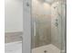 Large walk-in shower with modern tile at 1237 E Heather Ave, Gilbert, AZ 85234