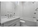 Clean bathroom with white tile and a modern vanity at 14846 E Valley Vista Dr, Fountain Hills, AZ 85268