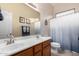 Bathroom with double vanity and shower/tub combo at 1603 E Zion Way, Chandler, AZ 85249