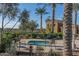 Community hot tub surrounded by palm trees and seating at 16789 S 181St Ln, Goodyear, AZ 85338