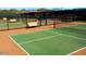 Expansive pickleball courts with benches for players at 16789 S 181St Ln, Goodyear, AZ 85338