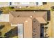 Aerial view of home showcasing roofline and backyard patio at 17811 N Boswell Blvd, Sun City, AZ 85373