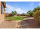 Landscaped backyard with artificial turf and gravel at 18311 E San Ignacio Ct, Gold Canyon, AZ 85118