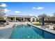 Inviting swimming pool with spacious deck and comfortable lounge chairs at 19019 E Via Hermosa --, Rio Verde, AZ 85263