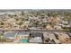 Aerial view of house with backyard pool and surrounding homes at 2317 W Danbury Rd, Phoenix, AZ 85023