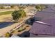 Aerial view of house and backyard, showcasing location and landscape at 2622 E Marcos Dr, Casa Grande, AZ 85194