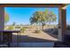 Spacious backyard with a golf course view and mature trees at 2622 E Marcos Dr, Casa Grande, AZ 85194