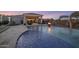 Luxury pool with blue tile and fire features at 33214 N 14Th St, Phoenix, AZ 85085