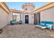 Inviting courtyard with seating area and brick pavers at 40610 N Bradon Ct, Phoenix, AZ 85086