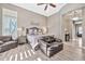 Relaxing main bedroom with wood floors, fireplace, and access to patio at 40610 N Bradon Ct, Phoenix, AZ 85086