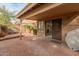 Brick patio with covered area and grill at 5025 E Waltann Ln, Scottsdale, AZ 85254