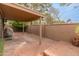 Brick patio with covered area and grill at 5025 E Waltann Ln, Scottsdale, AZ 85254