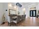 Formal dining room with hardwood floors and chandelier at 6406 E Helm Dr, Scottsdale, AZ 85254