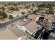 Aerial view of a single-Gathering home with a pool and landscaped backyard at 731 N Nantucket St, Chandler, AZ 85225