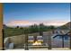 Cozy fire pit area with mountain views and lounge chairs at 8200 N Charles Dr, Paradise Valley, AZ 85253