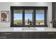 Kitchen sink with a view! Enjoy mountain views from the kitchen at 8200 N Charles Dr, Paradise Valley, AZ 85253