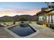 Modern geometric pool with mountain views at 8200 N Charles Dr, Paradise Valley, AZ 85253