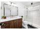 Modern bathroom with a walk-in shower and stylish vanity at 11225 S Tomah St, Phoenix, AZ 85044