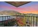 Stunning sunset view from a private balcony at 12 E Foothill Dr, Phoenix, AZ 85020