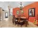 Formal dining room with a chandelier and large artwork at 12 E Foothill Dr, Phoenix, AZ 85020