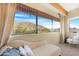 Relaxing sitting area with chaise lounge and mountain views at 12 E Foothill Dr, Phoenix, AZ 85020