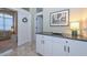 Bathroom with granite countertop and white cabinets at 12657 N 135Th St, Scottsdale, AZ 85259