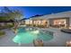 Relaxing pool area with a spa and mountain views at 12657 N 135Th St, Scottsdale, AZ 85259