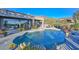 Freeform pool with a spacious deck and mountain views at 12657 N 135Th St, Scottsdale, AZ 85259