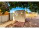 Metal storage shed in the backyard at 1724 W 15Th Ave, Apache Junction, AZ 85120