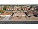 Aerial view of a single-story house with a yard, located in a residential neighborhood at 18625 N 103Rd Ave, Sun City, AZ 85373