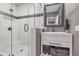 Bathroom with shower and modern vanity at 19034 N 94Th Way, Scottsdale, AZ 85255