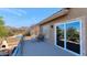 Deck with seating area and mountain view at 19034 N 94Th Way, Scottsdale, AZ 85255