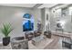 Elegant living room with high ceilings and large windows at 19034 N 94Th Way, Scottsdale, AZ 85255