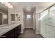 Double vanity bathroom with large shower and granite at 2071 E Piedmont Pl, Casa Grande, AZ 85122