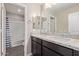 Bathroom with granite countertop double vanity and shower/tub at 2071 E Piedmont Pl, Casa Grande, AZ 85122