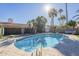 Relaxing swimming pool surrounded by lush landscaping at 2265 E Mallard Ct, Gilbert, AZ 85234