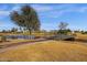 Scenic golf course view with pond and bridge at 5089 S Harvest St, Gilbert, AZ 85298