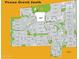 Detailed map of Pecan Creek South showcasing streets, lot numbers, and community features like Ellsworth Elementary School at 509 E Daniella Dr, San Tan Valley, AZ 85140