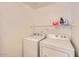 Neat laundry closet with washer and dryer at 5450 E Deer Valley Dr # 1180, Phoenix, AZ 85054