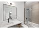 Modern bathroom with a vanity, mirror, toilet and bathtub at 8255 E Morgan Trl, Scottsdale, AZ 85258