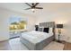 Bright bedroom with pool view, plush bed, and modern decor at 8732 E Valley Vista Dr, Scottsdale, AZ 85250