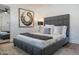 Modern bedroom with large headboard and plush bedding at 8732 E Valley Vista Dr, Scottsdale, AZ 85250