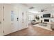 Elegant entryway with double doors and stained glass accents at 8732 E Valley Vista Dr, Scottsdale, AZ 85250