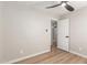 Bedroom with door to another room and ceiling fan at 874 E Tyson St, Chandler, AZ 85225