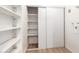 Well-lit pantry with ample shelving and sliding doors at 874 E Tyson St, Chandler, AZ 85225