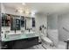 Modern bathroom with double vanity and walk-in shower at 114 W Adams St # 203, Phoenix, AZ 85003