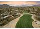 Aerial view showing home's location on golf course at 34587 N Ironwood Rd, Scottsdale, AZ 85266
