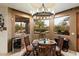 Breakfast nook with a wooden table and scenic views at 34587 N Ironwood Rd, Scottsdale, AZ 85266