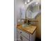 Contemporary bathroom showcasing a glass vessel sink and wood countertop at 4222 E Mclellan Cir # 7, Mesa, AZ 85205